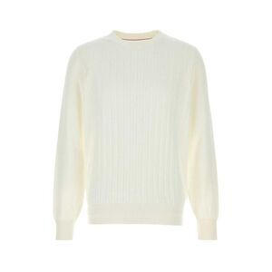 BRUNELLO CUCINELLI Men's Cashmere Blend Crewneck Sweater Men WHITE Sweaters &